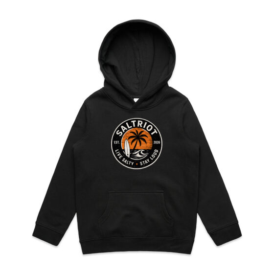 Sunset Badge Youth Hoodie Thumbnail